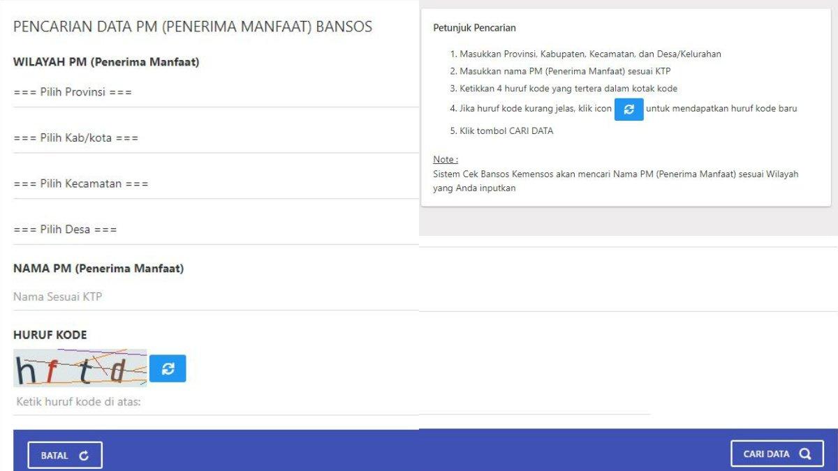 cek bansos PKH
