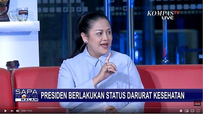 Dosen Universitas Pertahanan Indonesia, Connie Rahakundini Bakrie dalam tayangan YouTube Kompas TV, Rabu (1/4/2020).