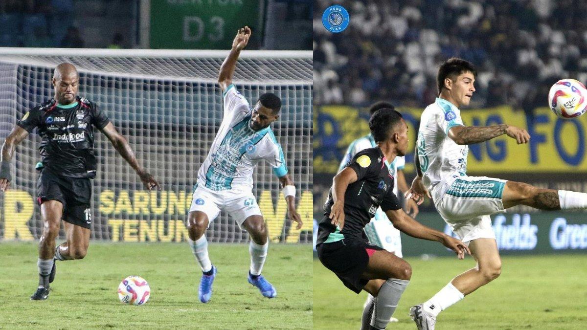 Cuplikan pertandingan Persib Bandung vs PSBS Biak di laga perdana Liga 1 2024/2025 di Stadion Si Jalak Harupat, Kabupaten Bandung, Jumat (9/8/2024).
