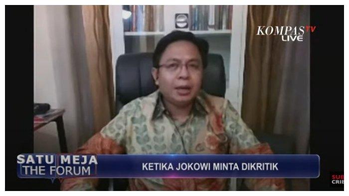 Direktur Eksekutif Indikator Politik Indonesia, Burhanuddin Muhtadi, dalam acara Satu Meja The Forum 'KompasTV', Rabu (17/2/2021). 