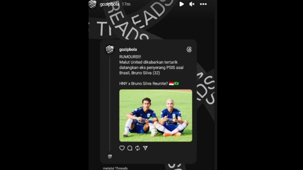 Eks PSIS Semarang asal Brasil, yakni Bruno Silva dikabarkan tengah masuk lis belanja Malut United untuk gelaran Liga 2 2023 mendatang, Senin 10 Juli 2023.