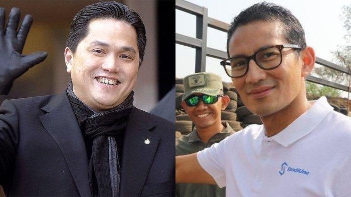 Sandiaga Uno dan Erick Thohir disebut sebagai tokoh cawapres yang bisa meningkatkan elektabilitas capres.