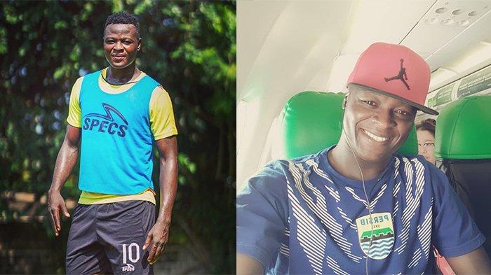Ezechiel Ndouasel (kiri) saat berseragam Bhayangkara Solo FC pada postingan Instagram @ndouaselezechiel pada 16 September 2020 dan Ezechiel Ndouasel (kanan)  saat berseragam Persib Bandung pada postingan Instagram @ndouaselezechiel pada 3 Juni 2018. Mantan bomber maut Persib Bandung yang belum dimainkan pada ajang Piala Menpora 2021 oleh Bhayangkara Solo FC.