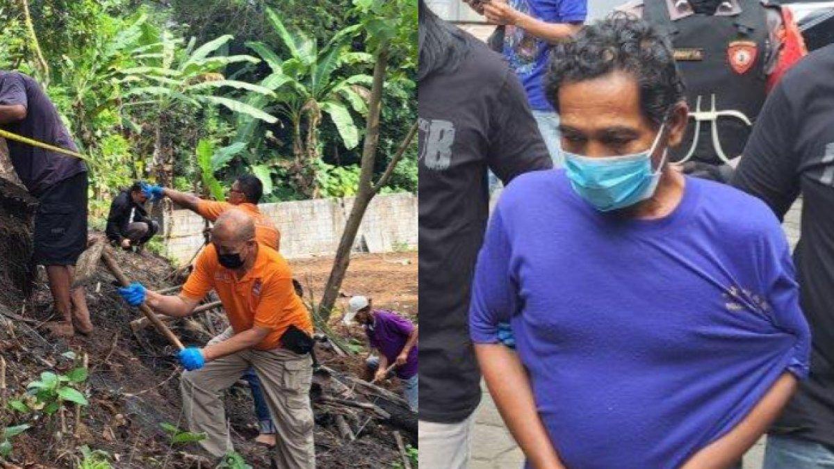 Foto kiri: Tim Inafis Satreskrim Polresta Banyumas saat melakukan penggalian di lokasi penemuan dugaan kerangka bayi korban aborsi di RT 1 RW 4 Kelurahan Tanjung, Purwokerto Selatan, Kabupaten Banyumas, Kamis (22/6/2023). Foto kanan: Konferensi pers Polresta Banyumas terkait kasus pembunuhan 7 bayi hasil inses bapak dan anak yang dikubur di RT 1 RW 4 Kelurahan Tanjung, Kecamatan Purwokerto Selatan, Kabupaten Banyumas, Selasa (27/6/2023).