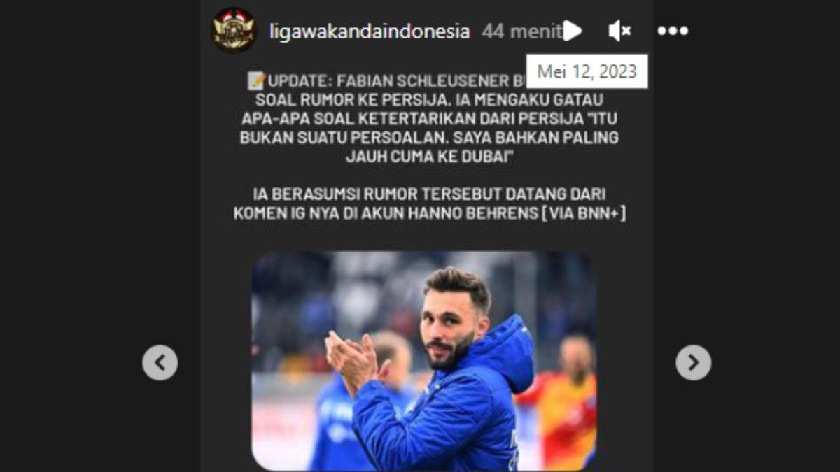 Fabian Schleusener kabarnya sudah buka suara soal rumor dirinya dilirik Persija Jakarta.