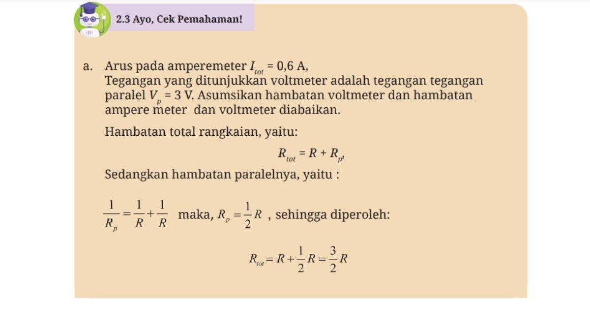Soal Jawaban Bab 2: Ayo Cek Pemahaman Halaman 35, Fisika Kelas 12 SMA/MA.