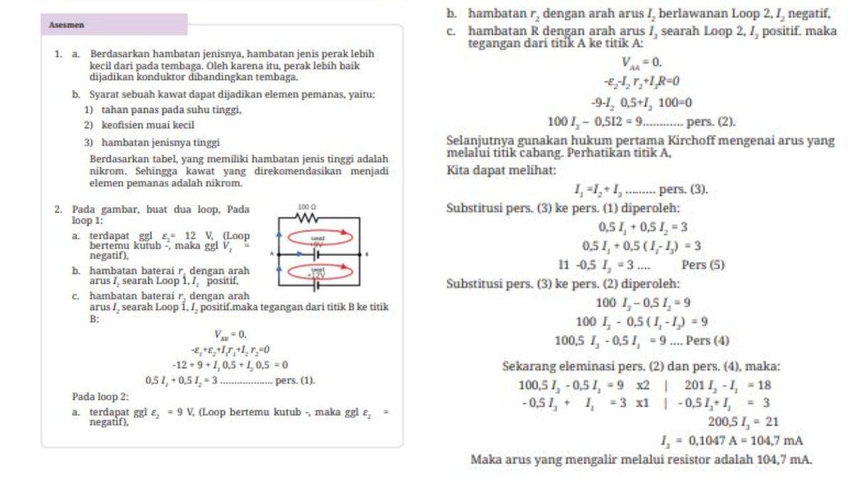 Jawaban Asesmen Nomor 1 dan 2, Halaman 42.