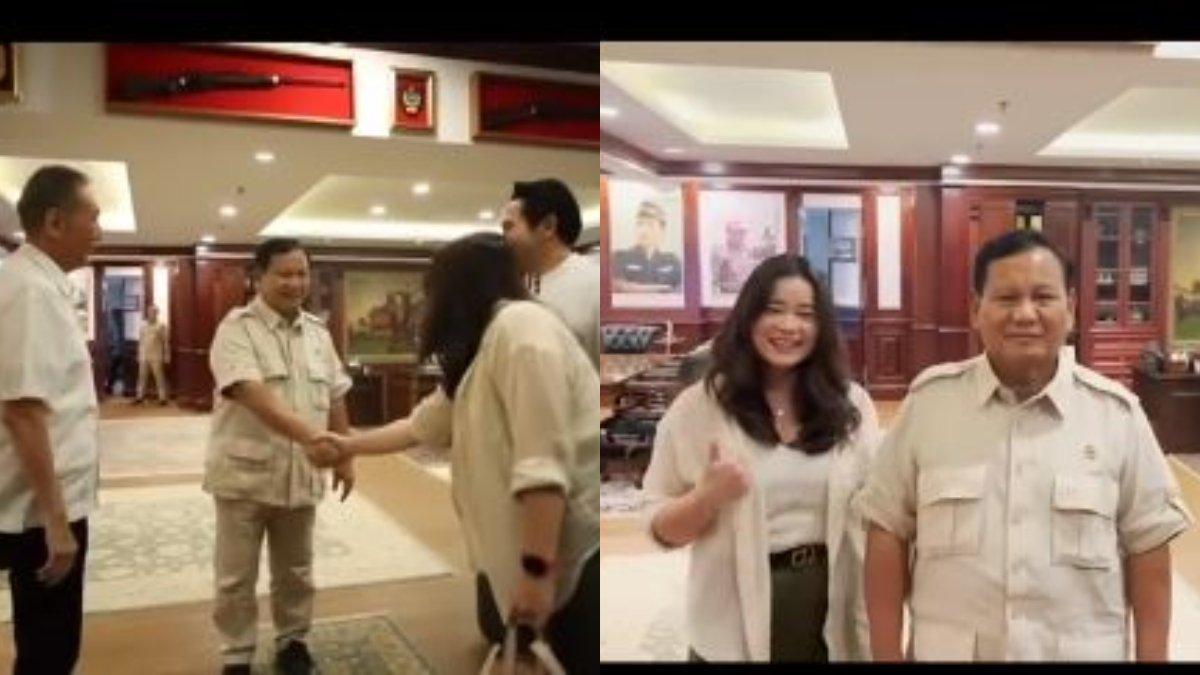 Berikut ini istri Denny Sumargo bertemu dengan Prabowo, Selasa (4/7/2023).