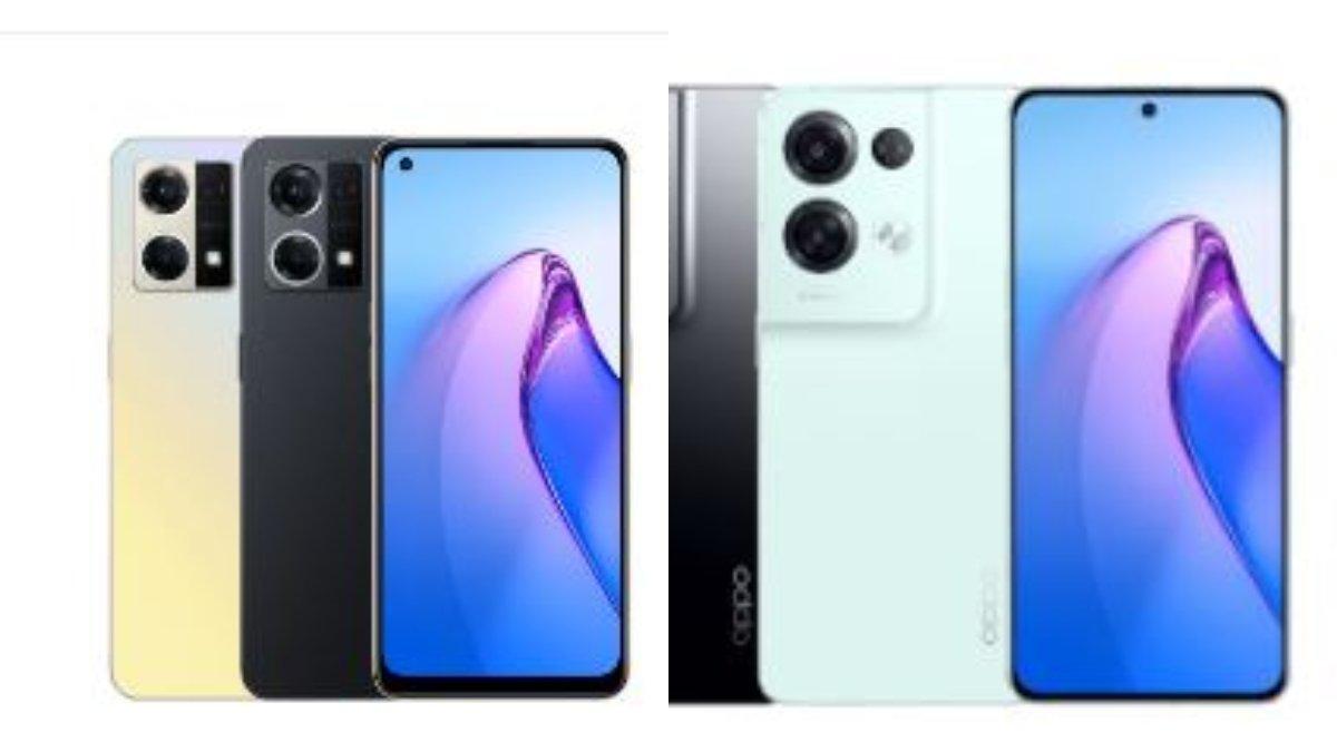 Foto Oppo Reno8 T 4G (kiri) dan Oppo Reno8 Pro 5G (kanan), berikut spesifikasi Oppo Reno8 T 4G Vs Oppo Reno8 Pro 5G.