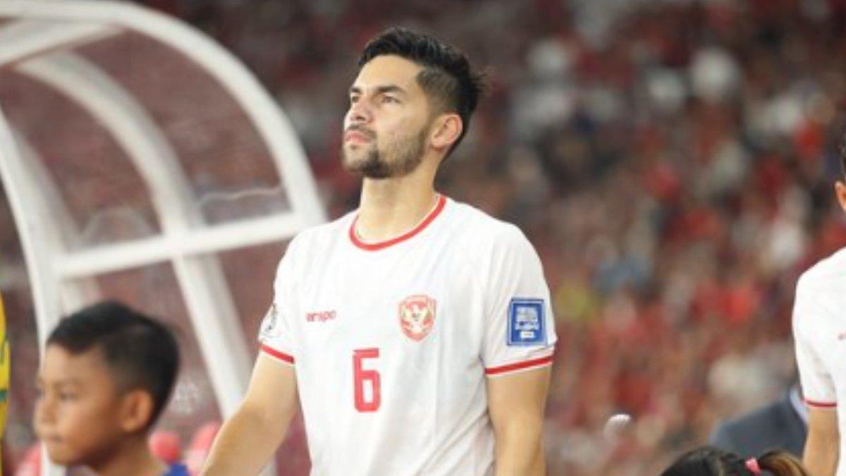 Potret Sandy Walsh saat memperkuat Timnas Indonesia.