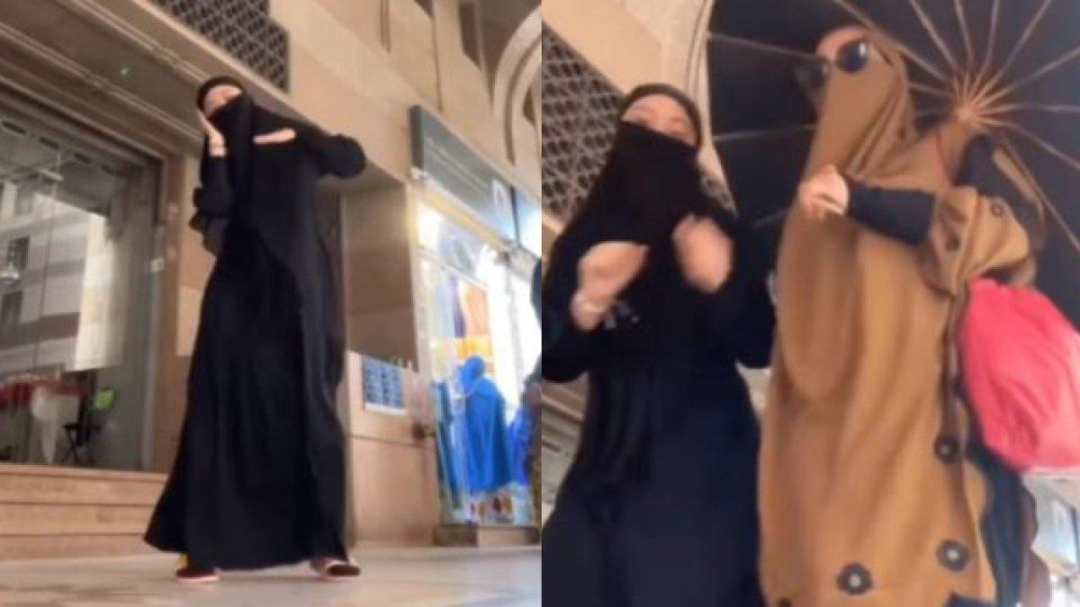Kolase gadis asal Indonesia joget-joget di jalanan diduga di Arab Saudi.