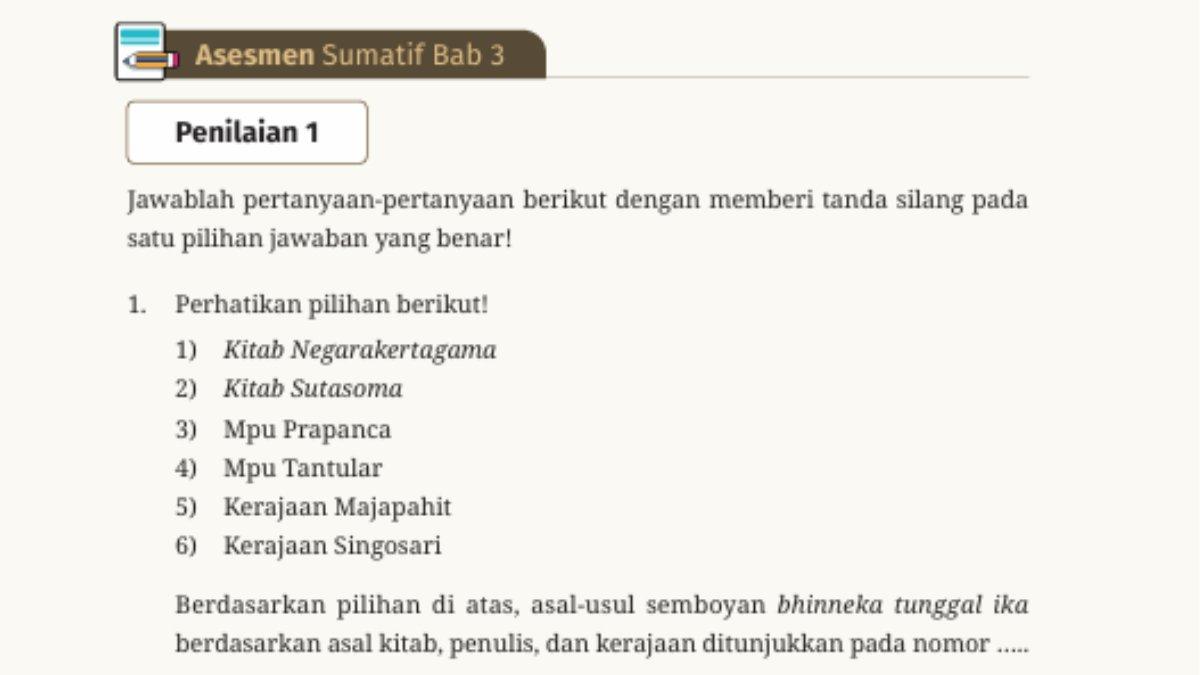 gambarr foto soal pilihan ganda nomor 1 bab 3