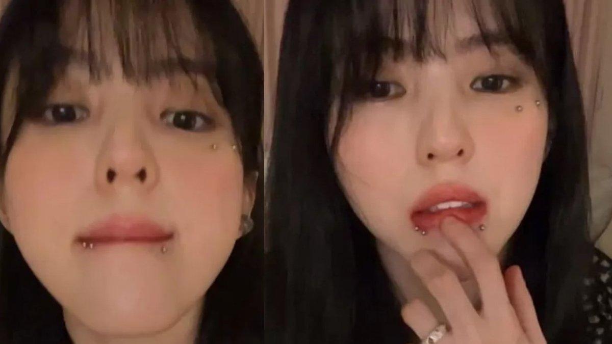 Aktris asal Korea Selatan, Han So Hee pamer tindik baru melalui siaran langsung Instagram pribadinya, @xeesoxee, pada Senin (25/09/2023).