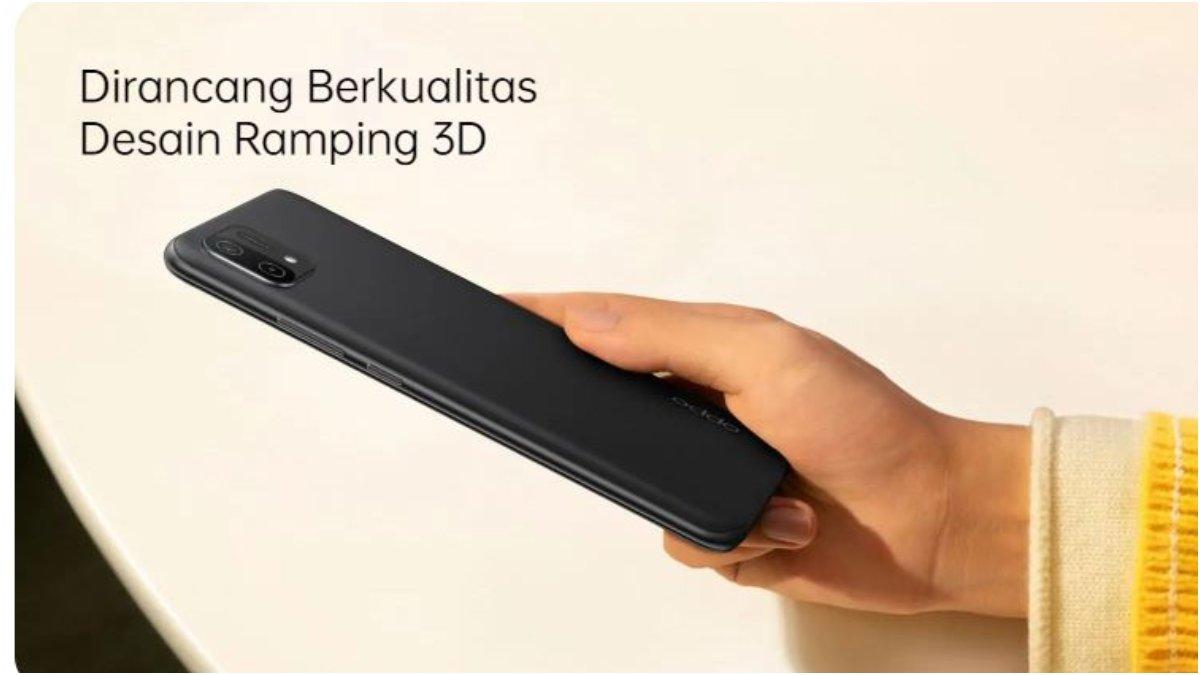 Model Hp Oppo A16K yang didesain ramping pada Kamis (9/2/2023).