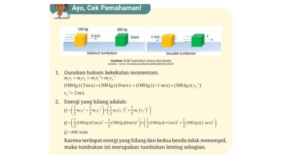 KUNCI JAWABAN - Gambar jawaban buku fisika kelas 9. Berikut jawaban ayo cek pemahaman buku fisika untuk SMA/MA kelas 9 pada halaman 81. Diakses Senin (17/2/2025). (buku.kemdikbud.go.id) (buku.kemdikbud.go.id)