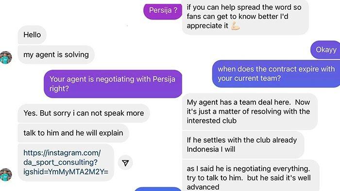 Jawaban Lucas Morelatto terkait rumornya yang santer dikabarkan bakal bergabung dengan Persija Jakarta pada postingan Instagram @world_persija28.