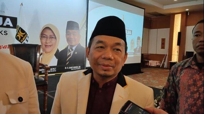 Ketua Fraksi PKS di DPR RI Jazuli Juwaini di Hotel Grand Sahid, Jakarta Pusat, Kamis (5/12/2019).