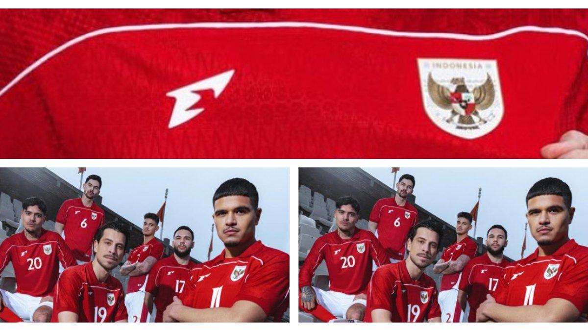 JERSEY TIMNAS - Penampakan Jersey kandang Timnas IndonesiaBaru Warna Merah - Putih tampak juga pemain-pemain Timnas Indonesia menggunakan jersey tersebut.