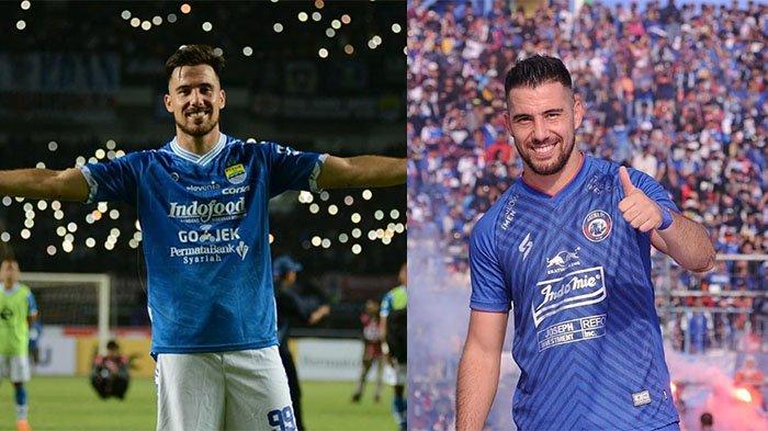 Jonathan Bauman Persib Bandung (kiri)  pada postingan Instagram @jonibauman pada 6 Januari 2019 dan
Jonathan Bauman Arema FC (kanan) pada postingan Instagram @jonibauman pada 20 April 2020. Eks Persib Bandung dan Arema FC yang sukses di Liga Ekuador.
