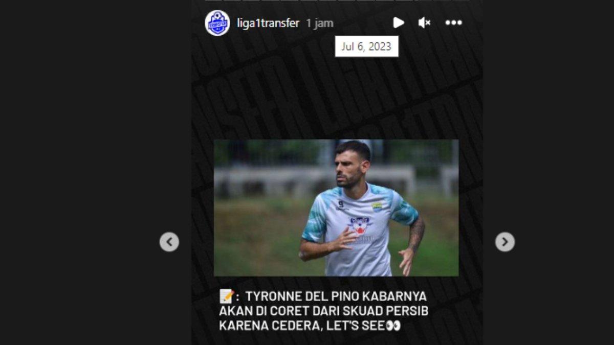 Kabar Tyronne del Pino akan dicoret dari skuad Persib Bandung
