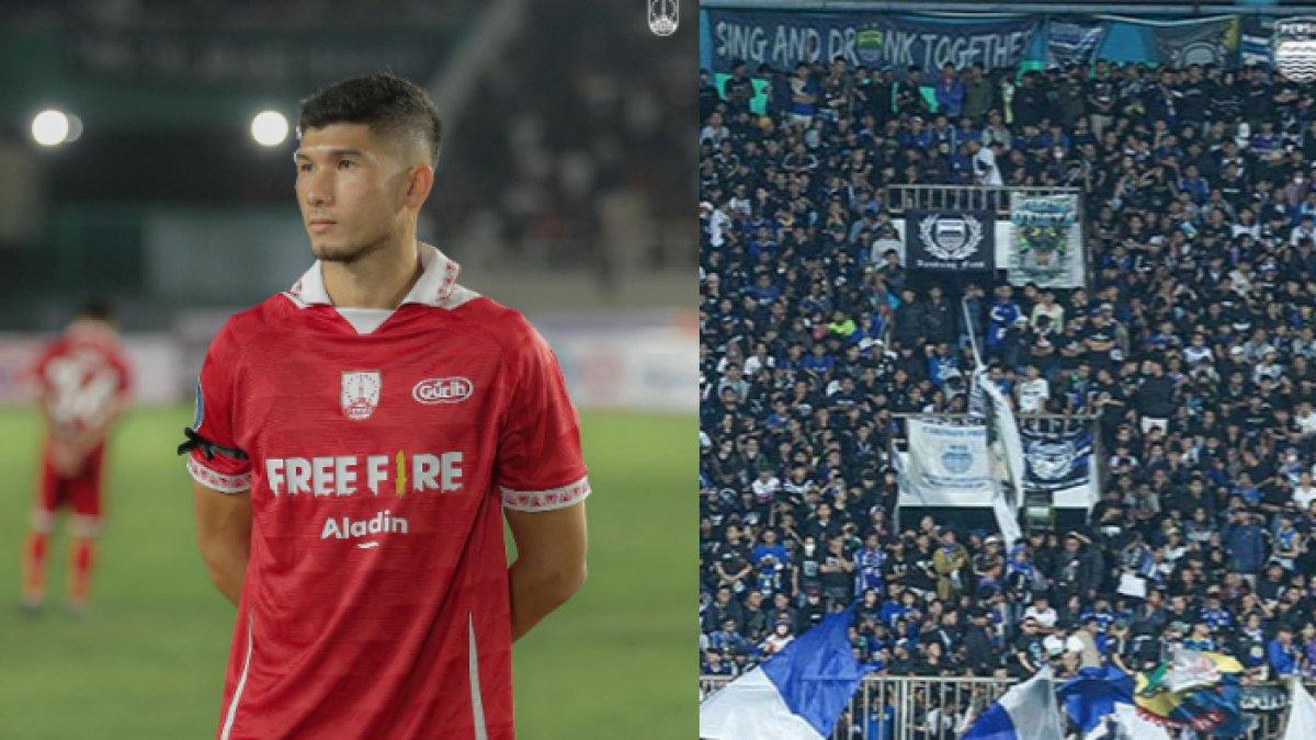 Kevin Gomes sewaktu mengenakan seragam Persis Solo (kanan) dan suporter Persib Bandung, Bobotoh (kanan).