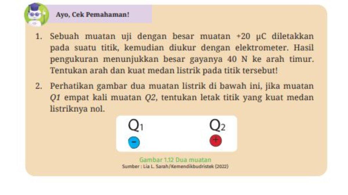 Soal: 1.2 Ayo Cek Pemahaman, Bab 1: Fisika Halaman 9.
