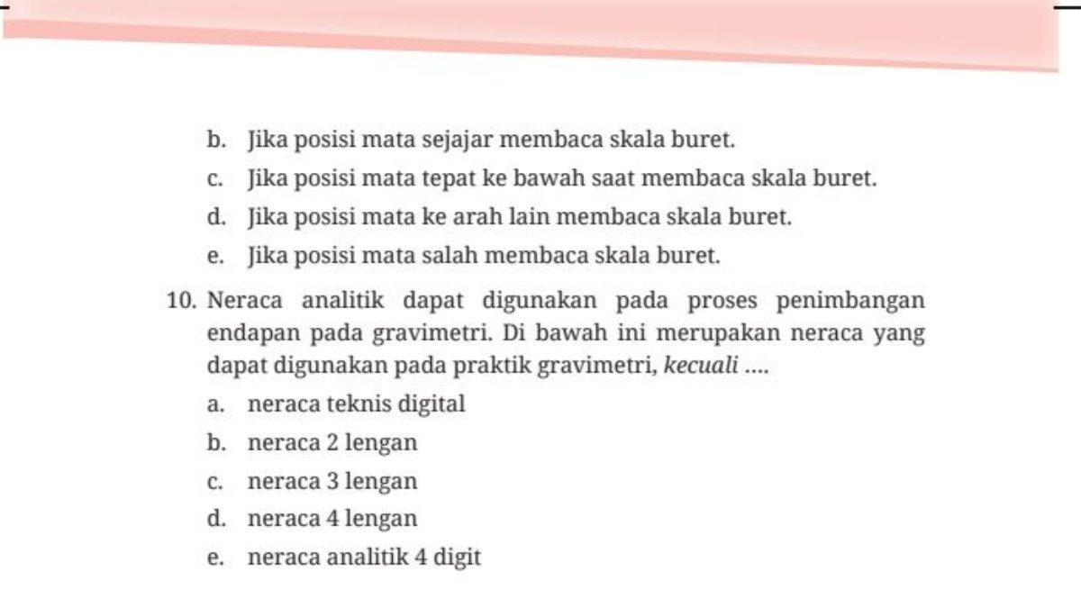 Soal nomor 10, bab 9: pilihan ganda