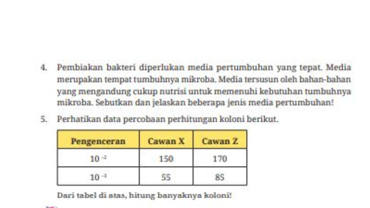 Soal Nomro 4 dan 5, Bab 12: Uji Kompetensi, Dasar-Dasar Teknik Kimia Industri Kelas 10 SMK/MAK.