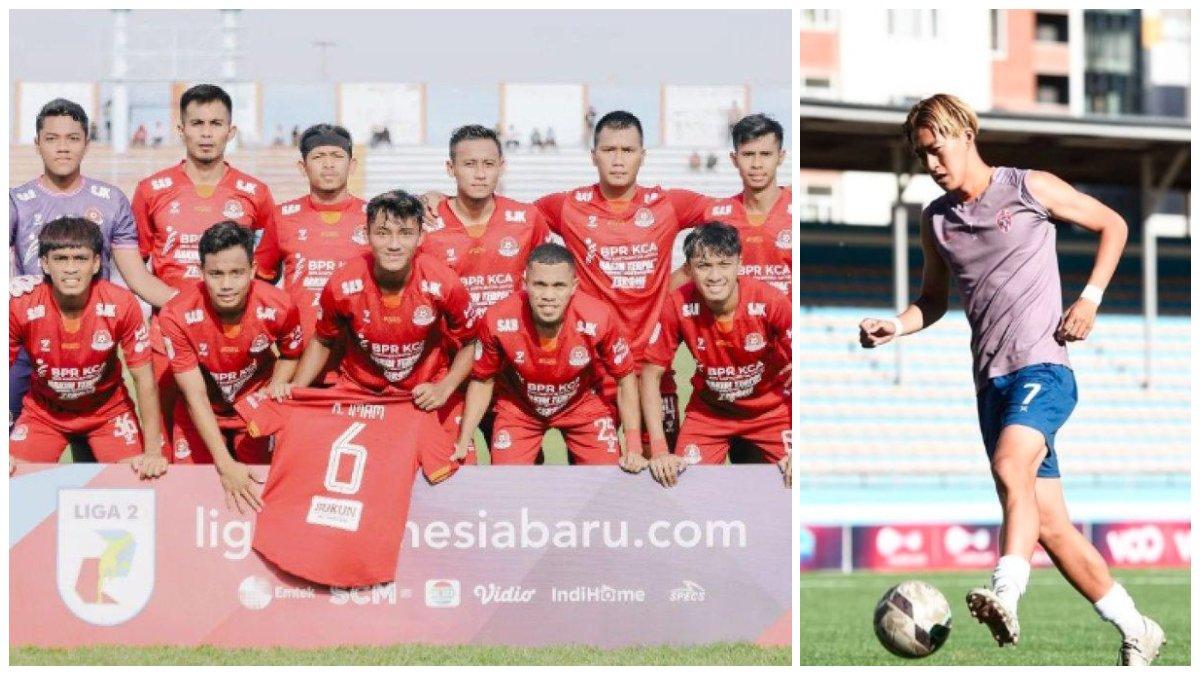 Kolase foro Persipa Pati dan penyerang asal Jepang bernama Takuto Miki.