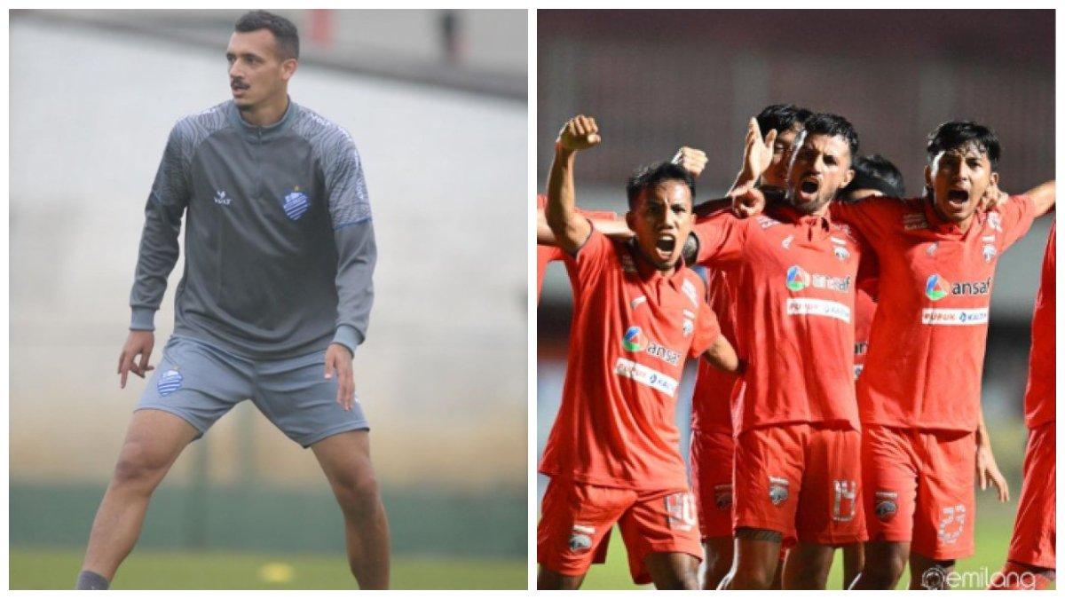 Kolase foto Bruno Mota dan Borneo FC.