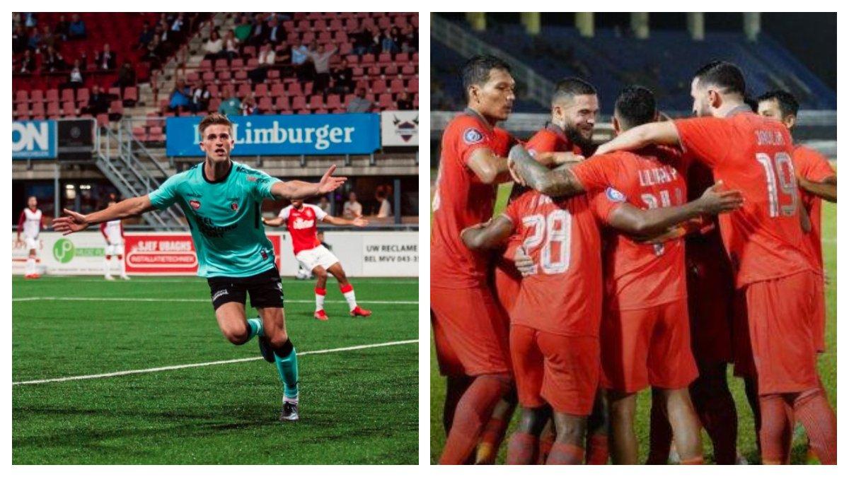Kolase foto Jelle Goselink dan Borneo FC.