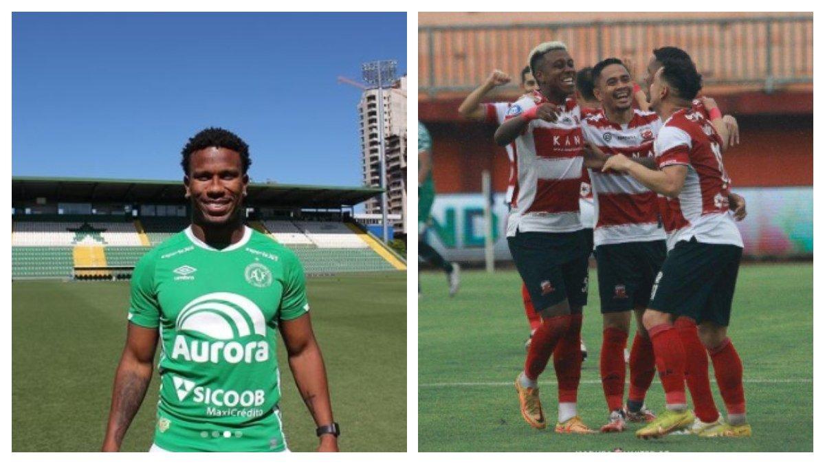 Kolase foto Lucas Ribamar dan Madura United.