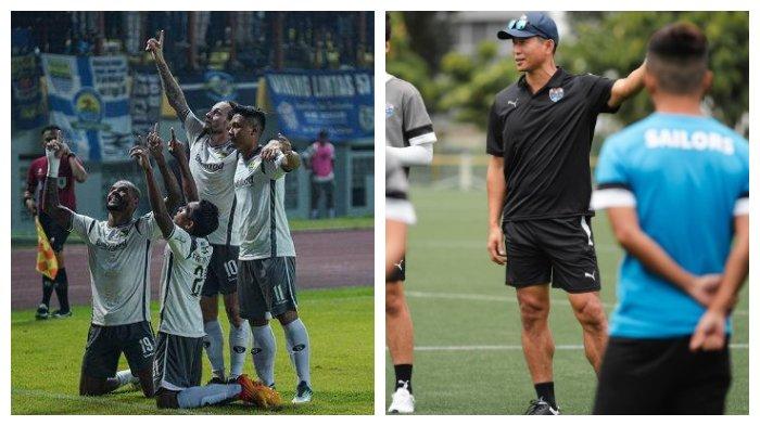 Kolase foto pemain Persib Bandung dan mantan pelatih Lion City Sailors, Kim Do-hoon.