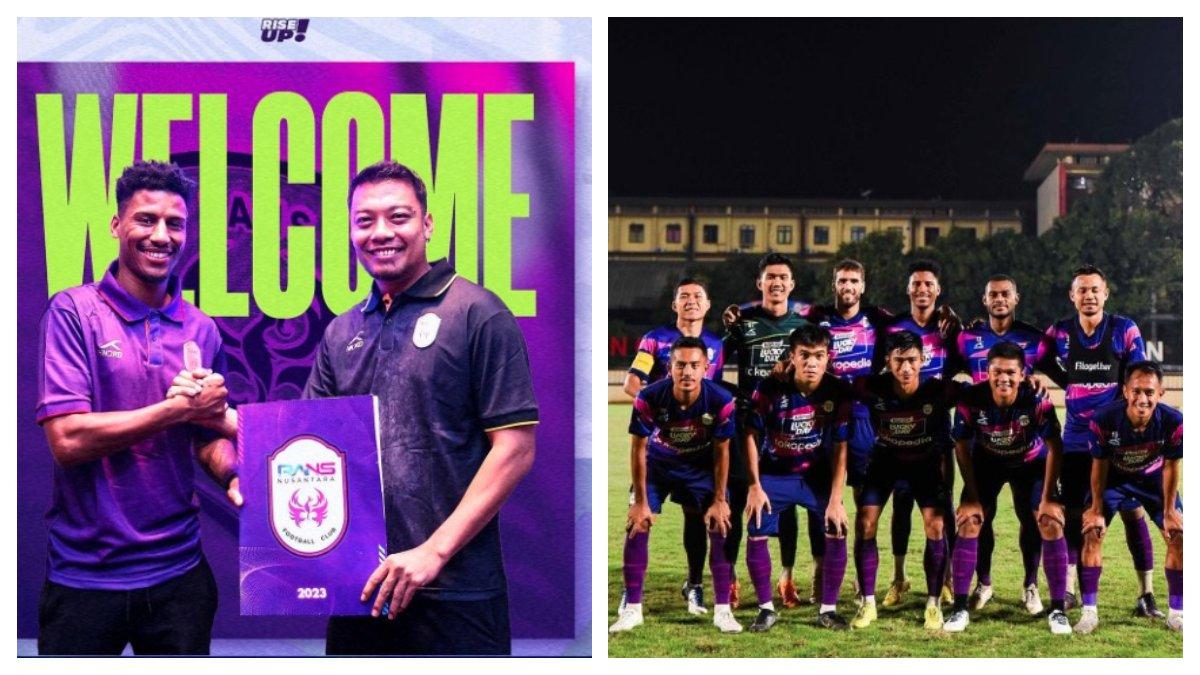 Kolase foto winger asal Portugal, Tavinho Barros dan RANS Nusantara FC.