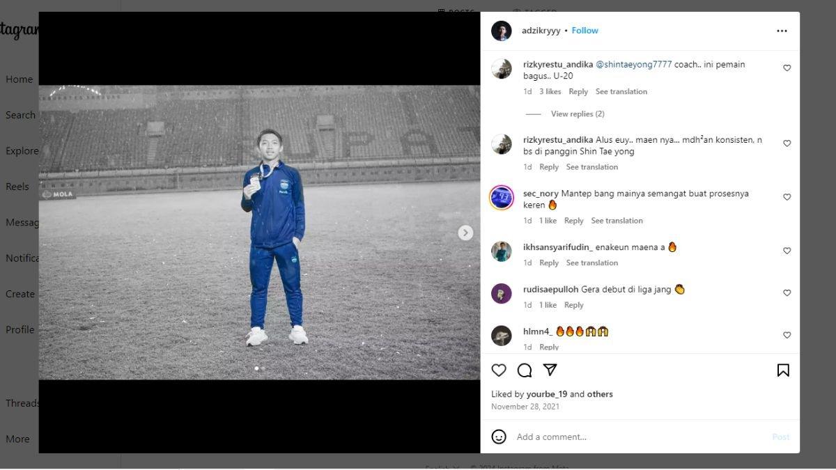 Komentar Bobotoh setelah melihat penampilan dari Adzikry dalam laga uji coba Persib Bandung melawan Dewa United pada Senin (22/1/2024).