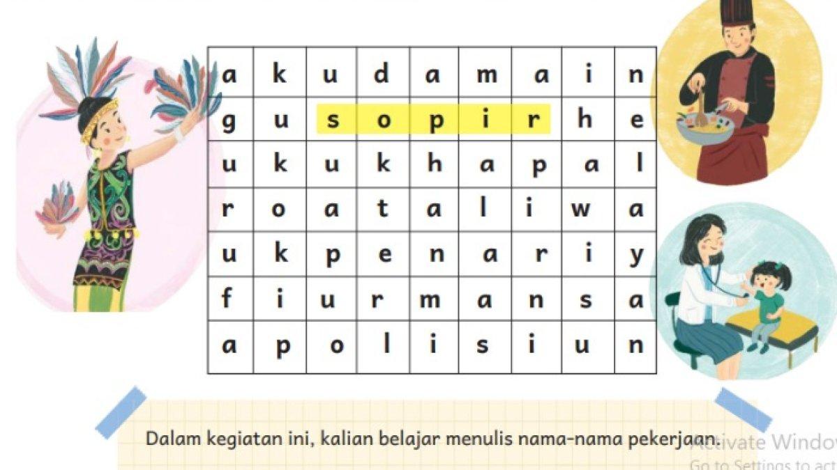 KUNCI JAWABAN - Kotak soal berisi pekerjaan yang harus ditemukan.