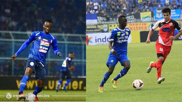 Makan Konate Arema (kiri) dan Persib (kanan) pada postingan Instagram @makankonate10 pada 21 Januari 2015 dan 15 Januari 2020. Makan Konate akrab dengan klub berjersey biru di Liga Indonesia.