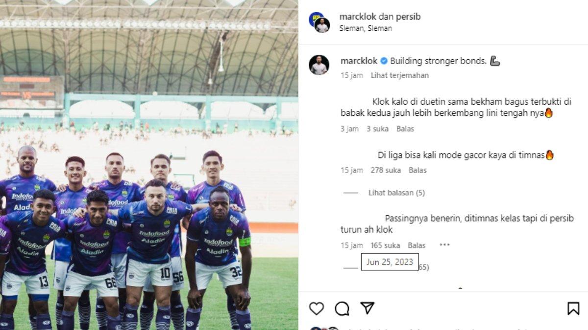 Marc Klok di Persib Bandung mengalami penurunan