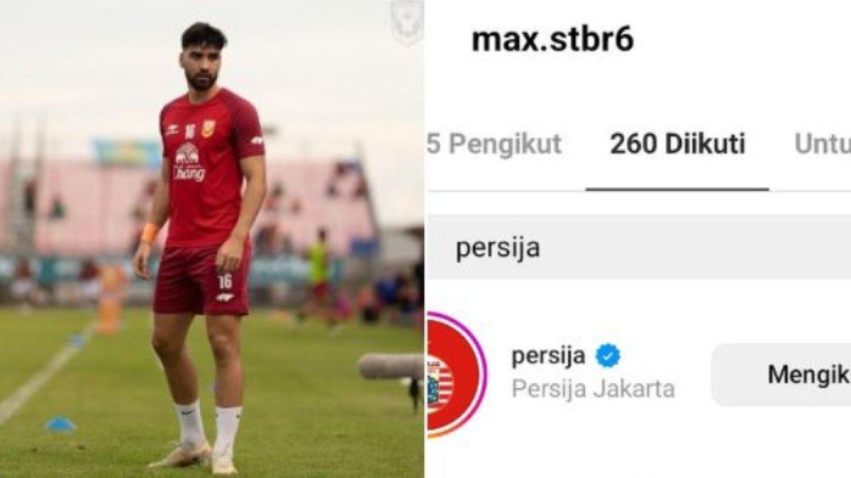 Maximilian Steinbauer kedapatan telah memfollow Instagram Persija Jakarta.