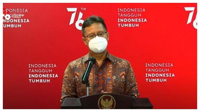 Menteri Kesehatan Budi Gunadi Sadikin dalam konferensi pers, Senin (26/7/2021). Menkes jawab pertanyaan soal kapan pandemi Covid-19 di Indonesia berakhir.