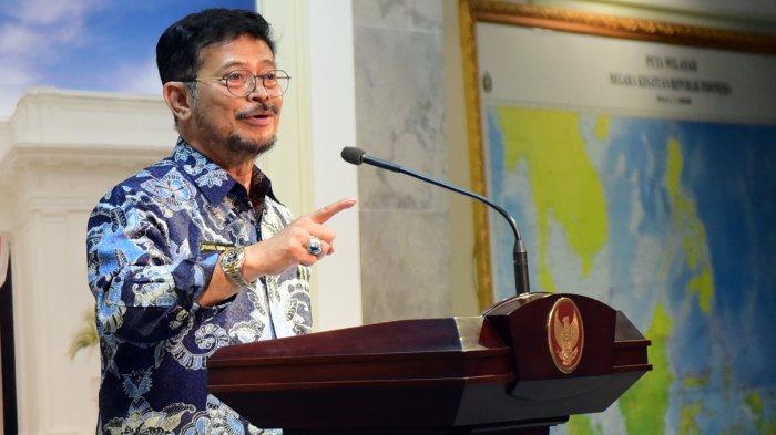 Eks Menteri Pertanian Syahrul Yasin Limpo bahas soal ketersediaan beras