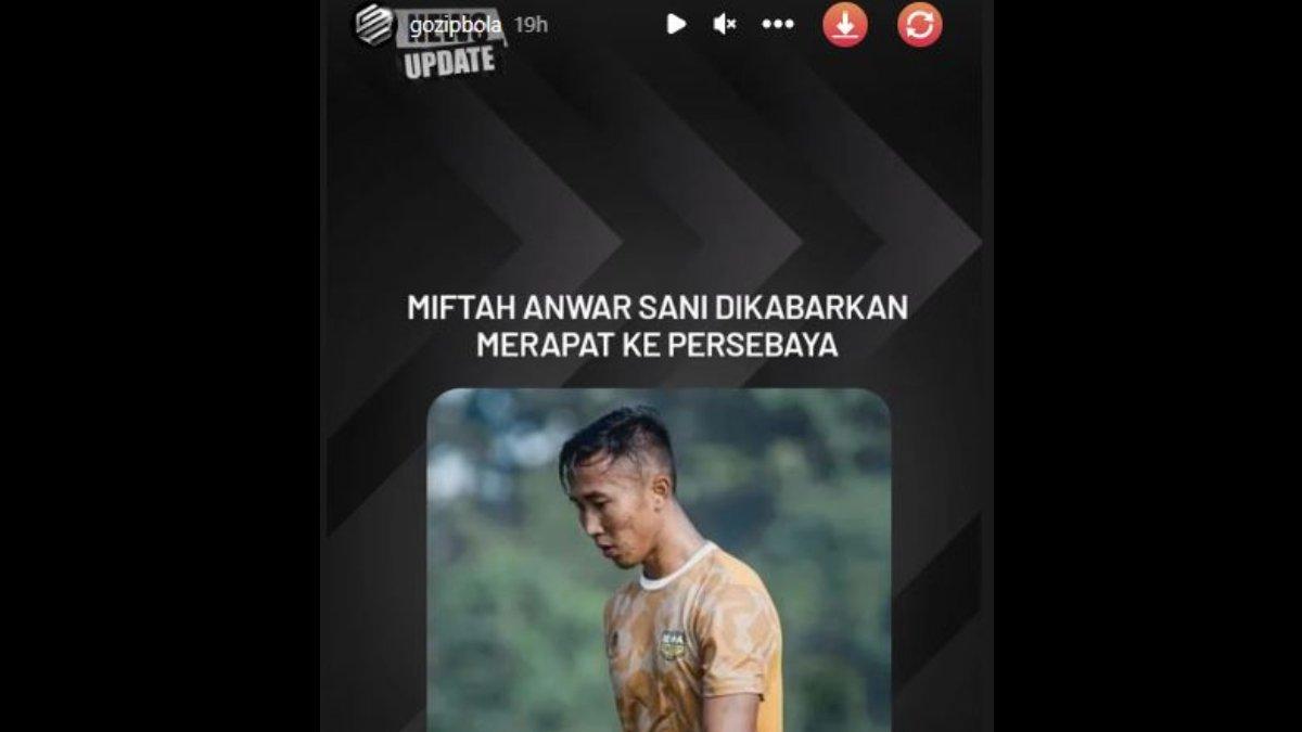 Bek kiri Dewa United, Miftah Anwar Sani rumornya diminati Persebaya Surabaya untuk Liga 1 2023 mendatang.