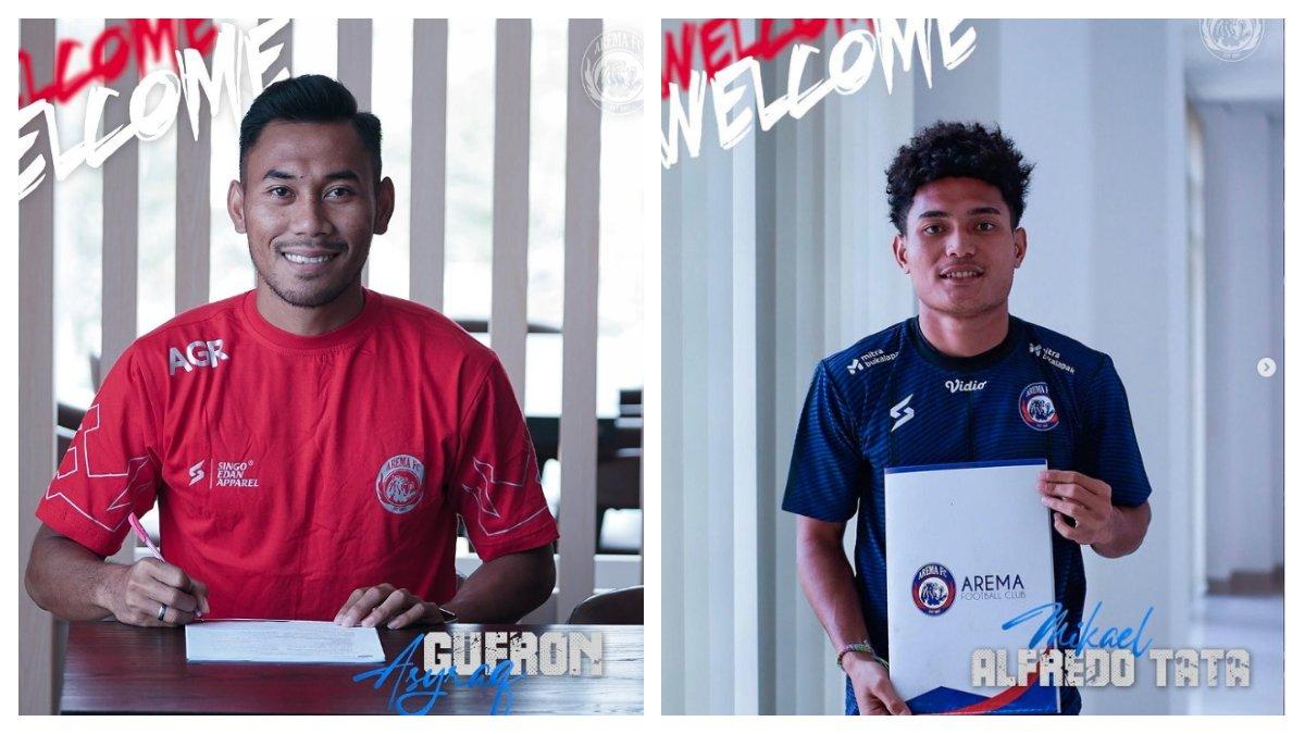 Mikael Alfredo Tata dan Asyraq Gufron resmi gabung Arema FC.