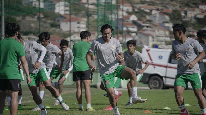 Mochamad Yudha Febrian saat mengikuti latihan bersama Timnas U-19 Indonesia