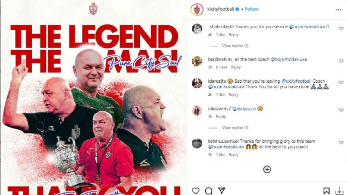 Momen Suporter Kuala Lumpur City FC Nangis Ditinggal Bojan Hodak