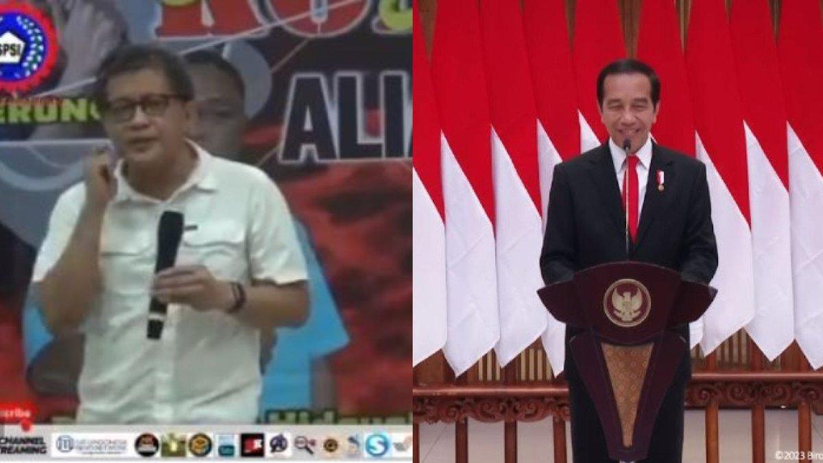 Pengamat Politik Rocky Gerung (kiri) dan Presiden Joko Widodo (Jokowi) (kanan). Rocky Gerung viral di media sosial seusai memaki Jokowi dengan perkataan tak pantas.