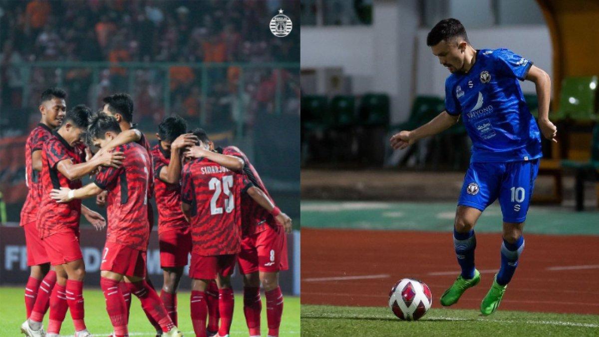 Skuad Persija Jakarta (kiri) dan Oliver Bias (kanan).