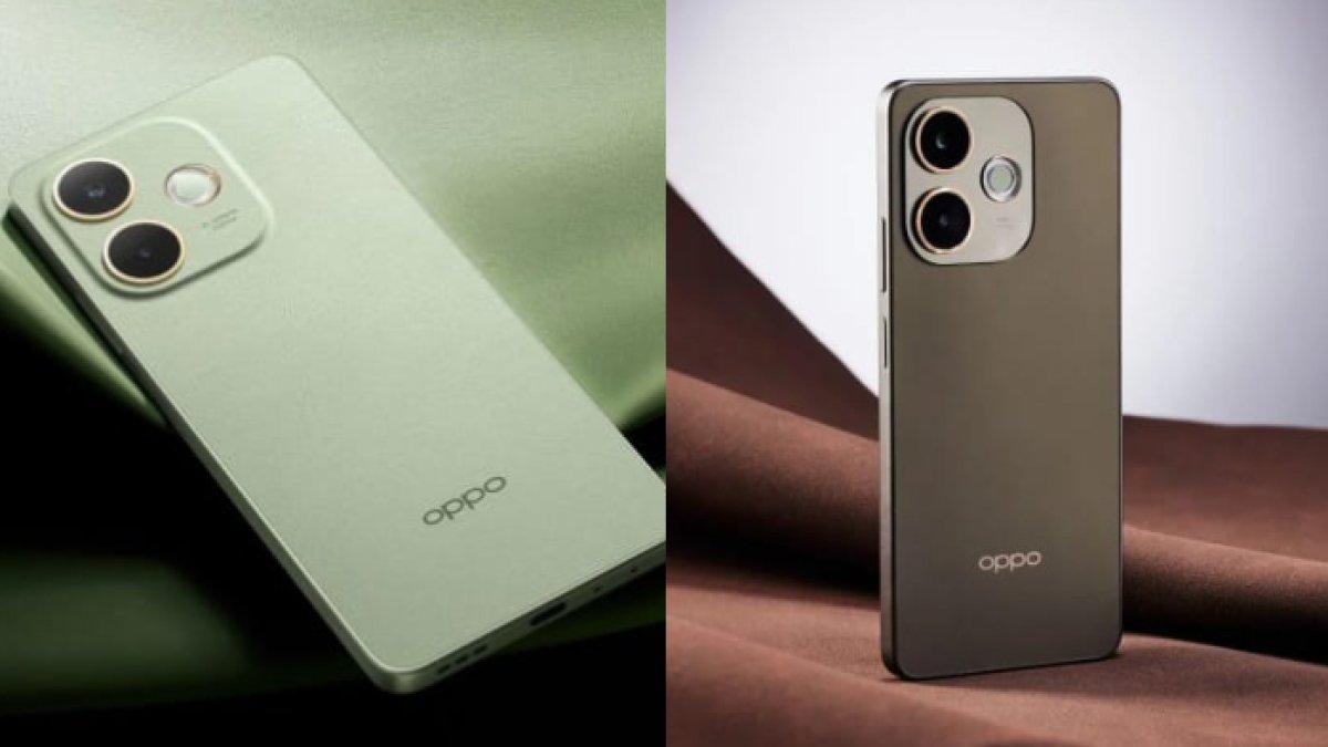 HARGA HP OPPO - Penampakan Oppo A5 Prowarna Olive Green (kanan) dan Mocha Brown (kiri) diakses dari oppo.com, Rabu (23/4/2025). Cek spesifikasi dan harga terbaru Oppo A5 dibanderol Rp 3 jutaan terbaru di bulan April 2025.