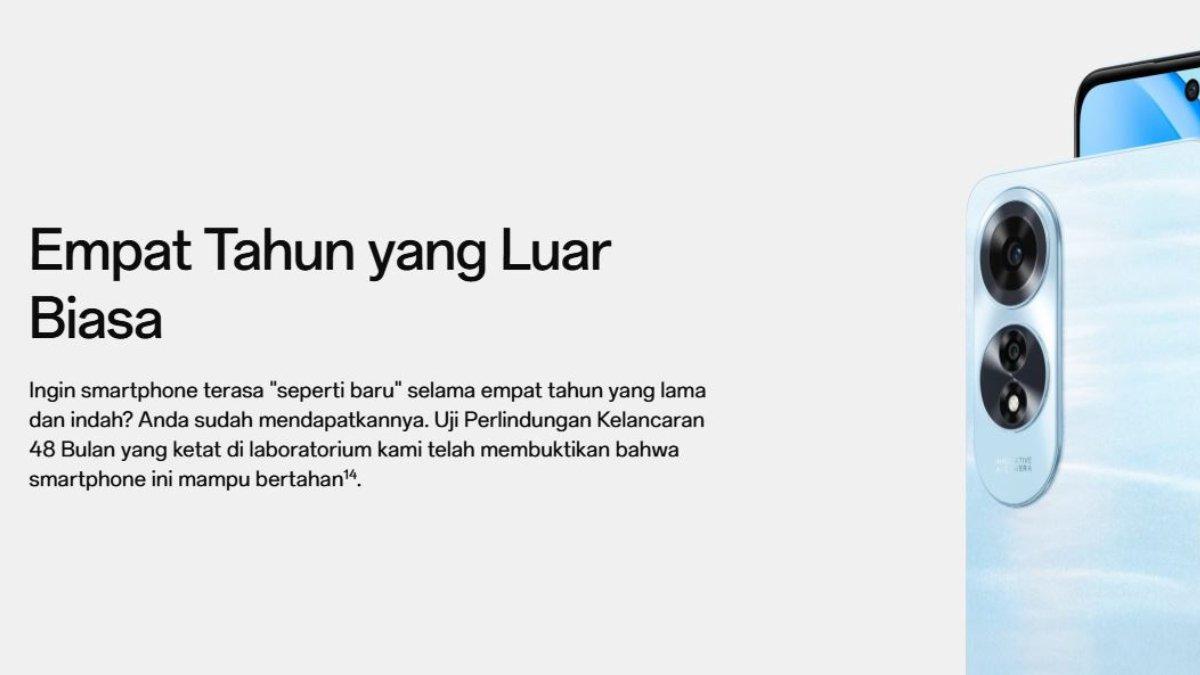 Oppo A60 yang memiliki ketahanan yang luar biasa.