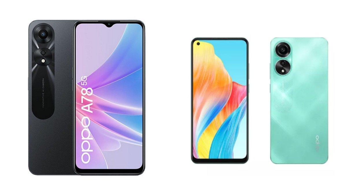 OPPO A78 4G hadir dengan 2 varian warna: Hijau Laut dan Hitam Kabut.